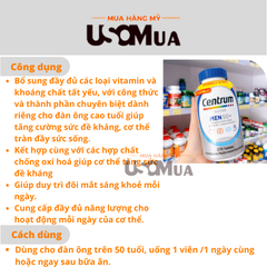Viên Uống CENTRUM Silver Men 50+ New Formula
