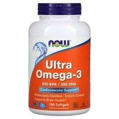 Viên Uống Dầu Cá NOW Ultra Omega-3 Fish Oil, 500EPA / 250DHA