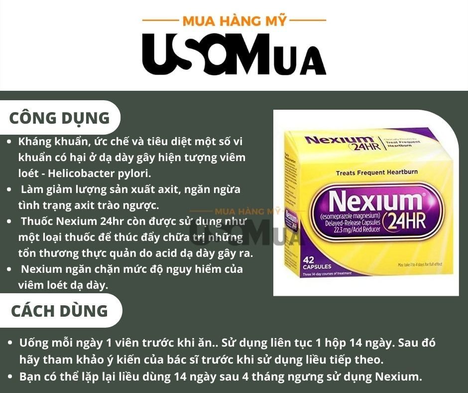 Viên Uống NEXIUM 24HR Clear Minis