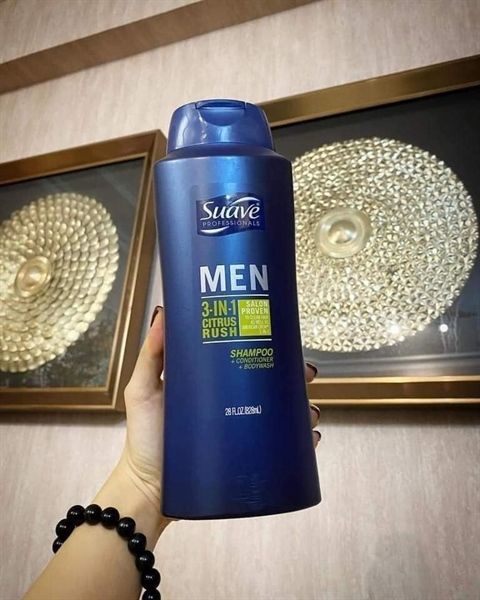 Tắm Gội Xả SUAVE Men 3-In-1 Citrus Rush