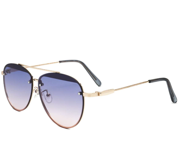 Kính GUESS Factory Women's Rose Gold Aviator Sunglasses GF0386-28W Size 63