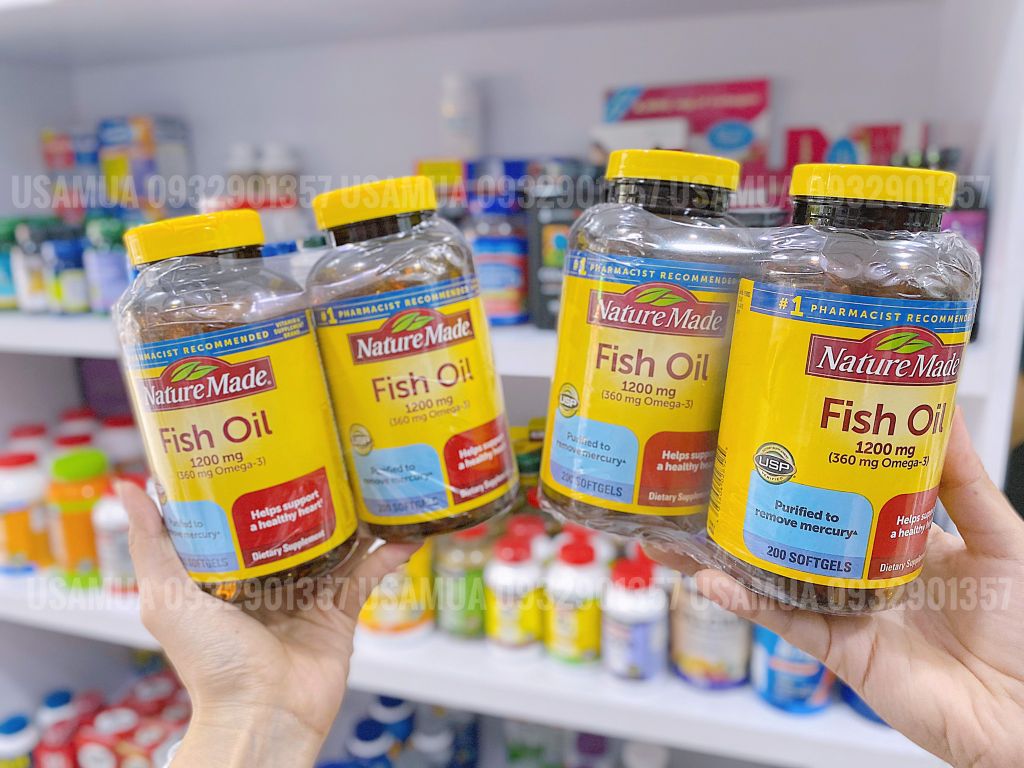 Viên Uống Dầu Cá Omega 3 NATURE MADE Fish Oil 1200mg