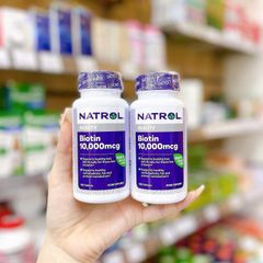 Viên Uống Kích Mọc, Giảm Rụng Tóc NATROL Biotin Beauty 10.000mcg