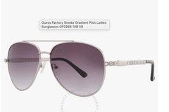 Kính GUESS Smoke Gradient Pilot Ladies GF0356-10B Size 59