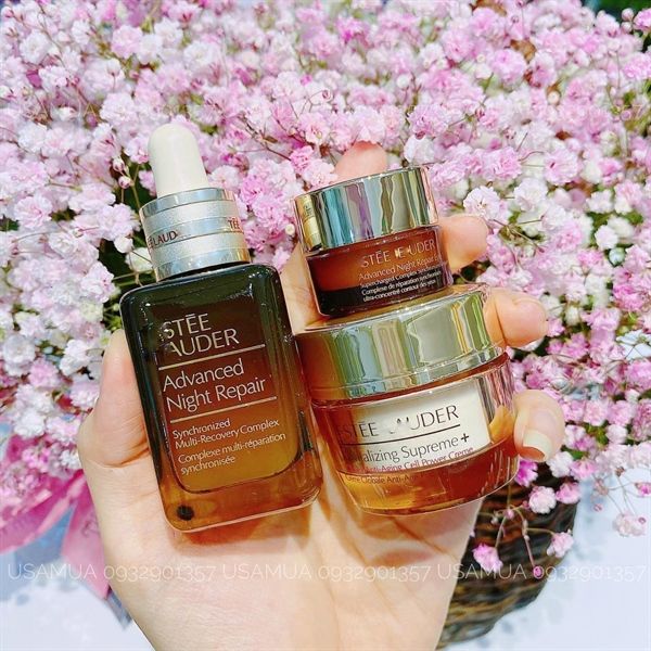 Set ESTEE LAUDER, 1 Serum ANR 30ml + 1 Kem Dưỡng Revitalizing Supreme 15ml + 1 Kem Mắt Advanced Night 5ml