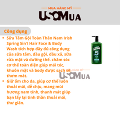 Tắm Gội IRISH SPRING 5in1, 946ml