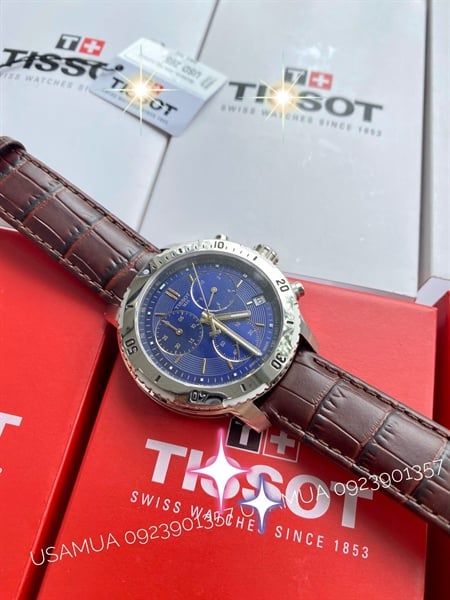 Đồng Hồ TISSOT PRS 200 Chronograph Leather Mens Watch T0674171604100, Size 42mm