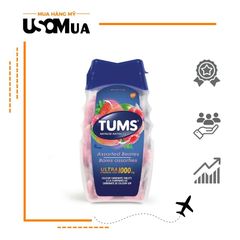 Viên Nhai Hỗ Trợ Đau Dạ Dày TUMS Assorted Berries Extra Strength-Fort 750mg