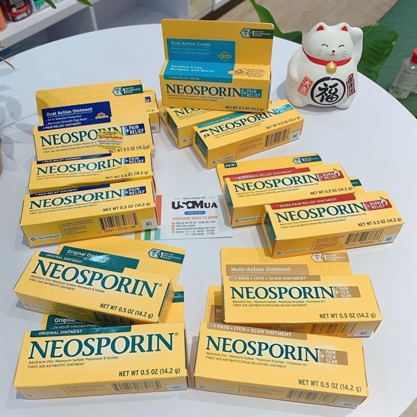 Kem Mỡ Trị Sẹo NEOSPORIN + Pain Relief Dual Action Ointment, 14.2g