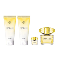 Set Nước Hoa Versace Yellow Diamond EDT 4 Món