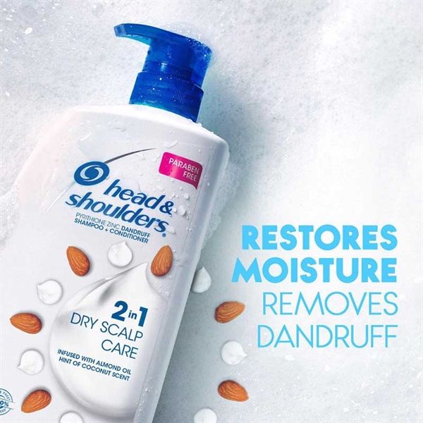 Dầu Gội HEAD & SHOULDERS With Almond Oil Dry Scalp Care 2in1, 1.28L