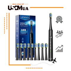 Bàn Chải Điện ATMOKO Electric Toothbrush with 10x Cleaning Cleaning Effect Than Manual Toothbrush