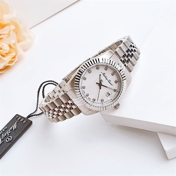 Đồng Hồ MATHEY TISSOT Mathey III Quartz Crystal Silver Dial Ladies Watch D810AI