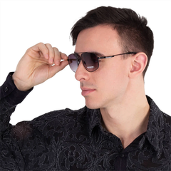Kính SKECHERS Smoke Gradient Pilot Men's Sunglasses SE6205 02B 58