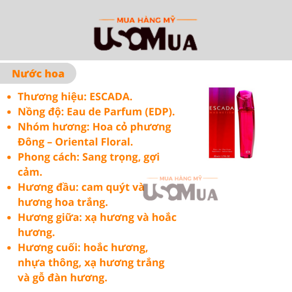 Nước Hoa ESCADA Magnetism EDP