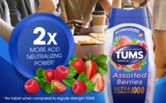 Viên Nhai Hỗ Trợ Đau Dạ Dày TUMS Assorted Berries Ultra Strength 1000