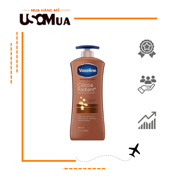 Sữa Dưỡng Thể VASELINE Total Moisture Cocoa Glow, 725ml