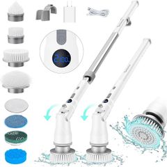 Bộ Lau Sàn SARAILY Electric Spin Scrubber 8 Different Types Of Cleaning Brush SSAW-01