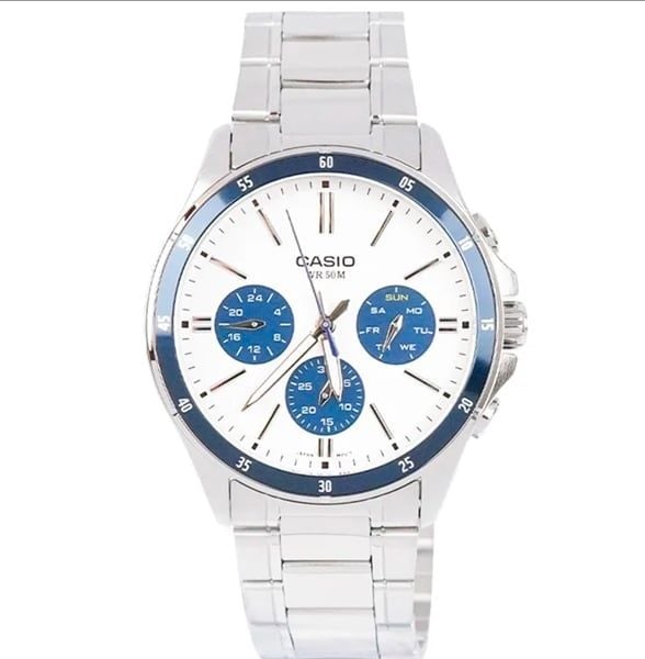 Đồng Hồ CASIO Standard Analog White Dial Sports Quartz Men's Watch MTP-1374D-7A2VDF