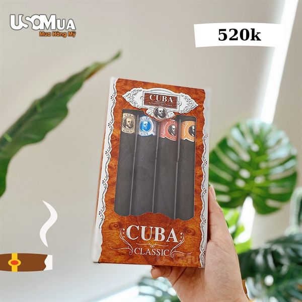 Set Nước Hoa Nam CUBA Classic EDT Cuba Gold 35ml + Blue 35ml + Red 35ml + Orange 35ml