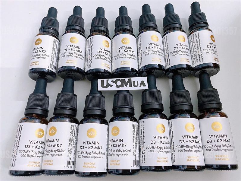 Siro Vitamin D3 + K2 MK7 Nhỏ Giọt Baby&Kind SUNDAY NATURAL