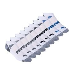 Set Vớ PUMA CoolMax 10 Pair No Show Men's Fits Shoe Size 6-12