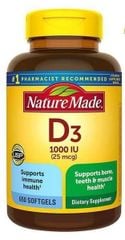 Viên Uống Bổ Sung NATURE MADE Vitamin D3 1000 IU