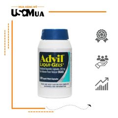 Viên Uống Giảm Đau, Hạ Sốt ADVIL Liquid Gels 200mg 120 Viên