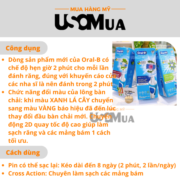 Bàn Chải Điện ORAL-B Vitality Plus Flosd Action