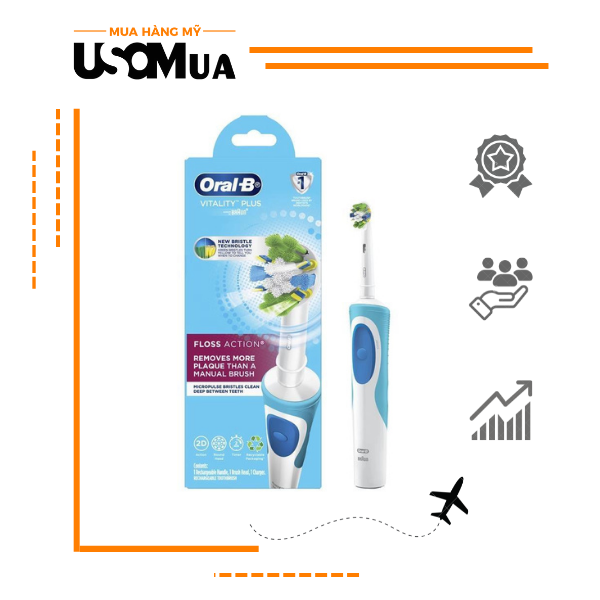 Bàn Chải Điện ORAL-B Vitality Plus Cross Action Remove More Plaque Than A Manual Brush