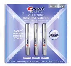 Set Bút Trắng Răng CREST 3D White Whitening Easy-to-use Pen 4 ml x 3 Pens
