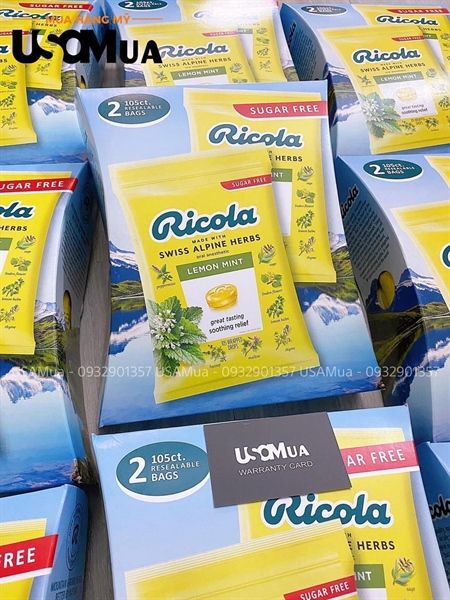 Kẹo Ngậm RICOLA Mountain Herb Herbes Des Montagnes, 50 Viên