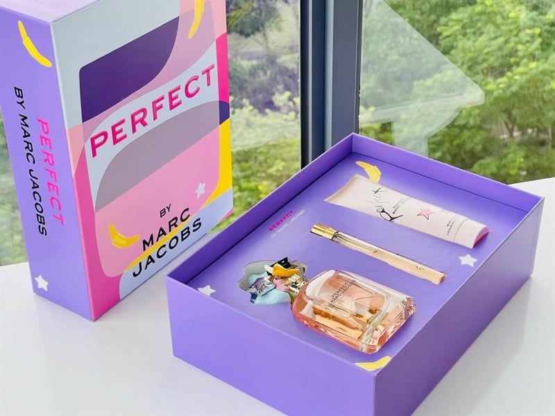 Set Nước Hoa MARC JACOBS Perfect EDP 100ml + EDP 10ml + Body Lotion 75ml