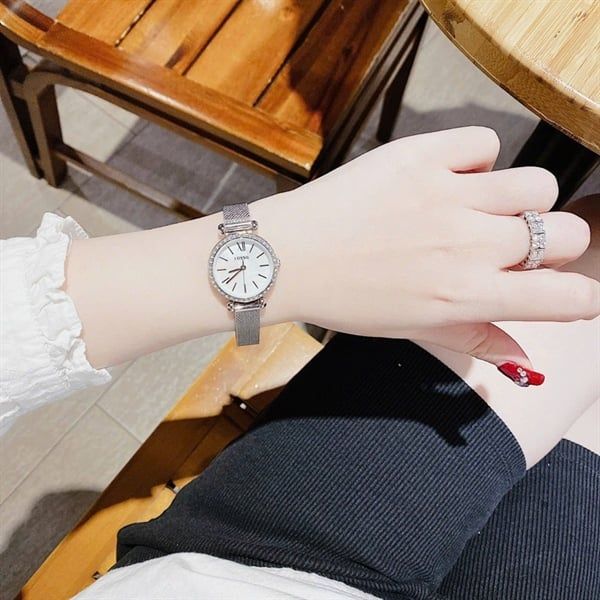 Đồng Hồ Nữ FOSSIL Tillie Mini Three-Hand Mesh BQ3896