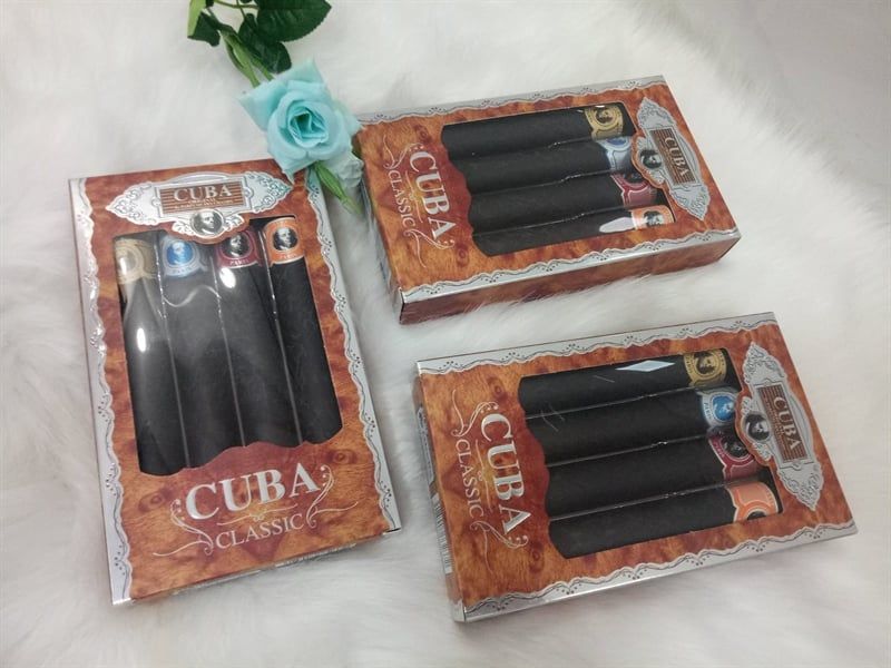 Set Nước Hoa Nam CUBA Classic EDT Cuba Gold 35ml + Blue 35ml + Red 35ml + Orange 35ml
