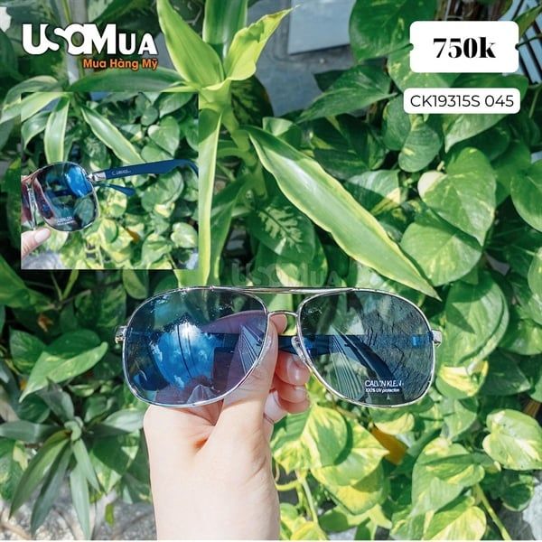 Kính CALVIN KLEIN Grey Pilot Ladies Sunglasses CK20121S-001, Size 57-17-140mm