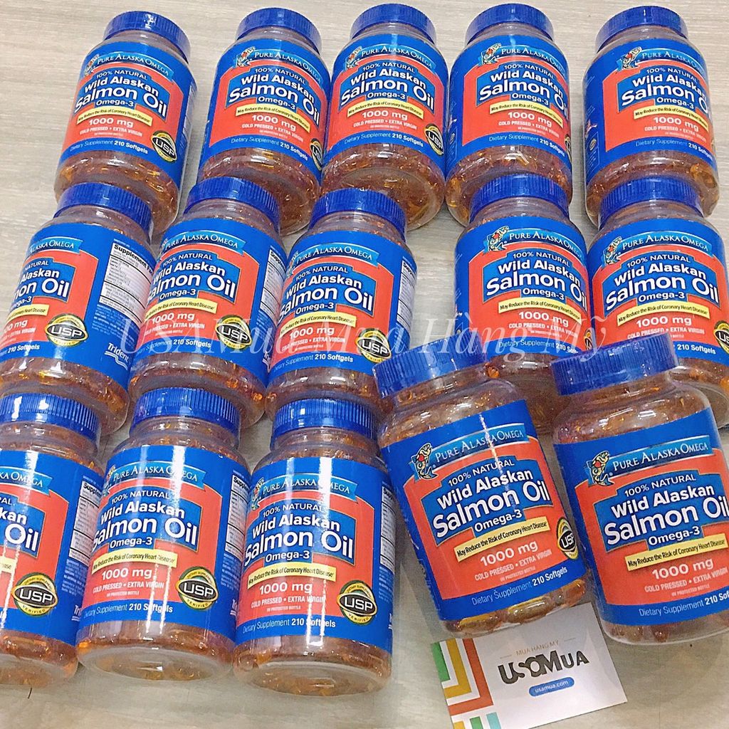 Viên Uống PURE ALASKA OMEGA Wild Alaskan Salmon Oil Omega-3 1000mg