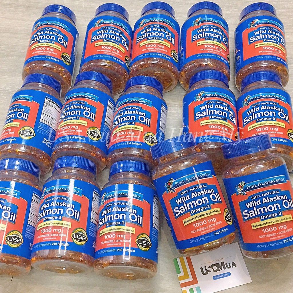 Viên Uống PURE ALASKA OMEGA Wild Alaskan Salmon Oil Omega-3 1000mg