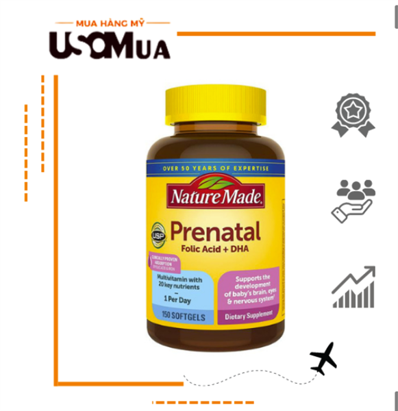 TPCN NATURE MADE Prenatal Folic Acid, 150 Viên