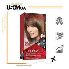 Thuốc Nhuộm Tóc REVLON Colorsilk - 50 Light Ash Brown (Hộp)