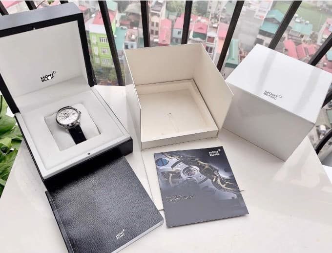 Đồng Hồ MONT BLANC Heritage Chronometrie Dual Time Automatic Men's Watch, Item No:112540, Size 43mm