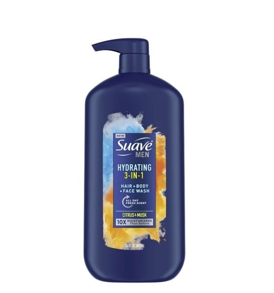 Sữa Tắm SUAVE Men Hydrating 3-in-1 Citrus & Musk