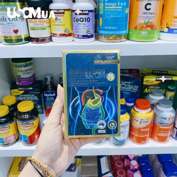 Viên Uống Thải Độc Mỡ Nội Tạng VITATREE Úc Organ Fat Detox