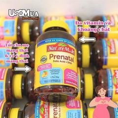 Viên Uống Bổ Bầu NATURE MADE Prenatal Folic Acid + DHA