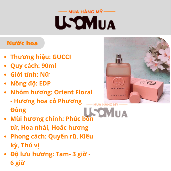 Nước Hoa GUCCI Guilty Love Edition Eau De Parfum Pour Femme, 90ml