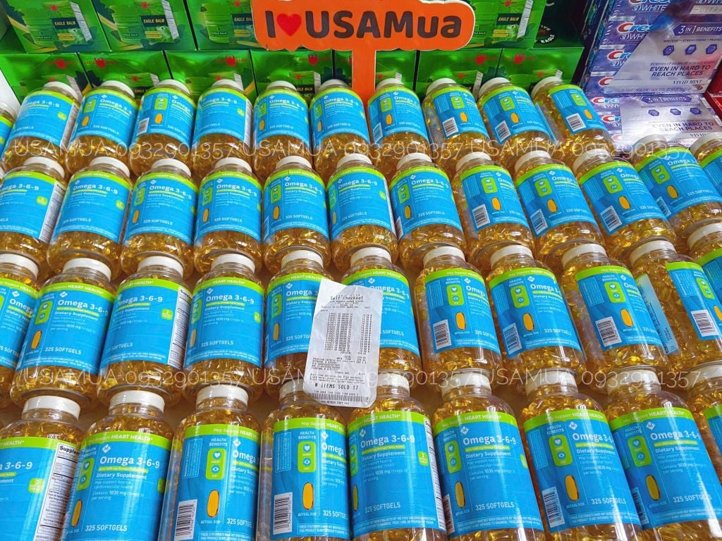 Viên Uống Dầu Cá Omega 3-6-9 MEMBER'S MARK With 1600mg