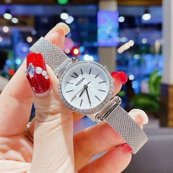 Đồng Hồ Nữ FOSSIL Tillie Mini Three-Hand Mesh BQ3896