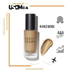 Kem Nền Kiềm Dầu BOBBI BROWN Skin Long-Wear Weightless Foudation SPF 15PA++, Full Cover Oil-Free Shine Control, 30ml