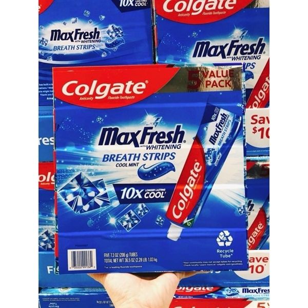 Kem Đánh Răng COLGATE Maxfresh Breath Strips With Whitening Cool Mint