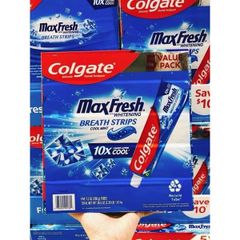 Kem Đánh Răng COLGATE Maxfresh Breath Strips With Whitening Cool Mint